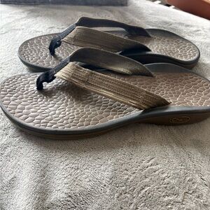 Chaco Tan Flip Flops